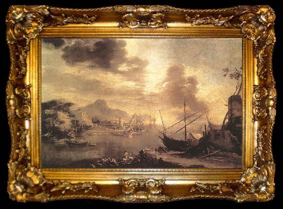 framed  ROSA, Salvator View of the Gulf of Salerno, ta009-2